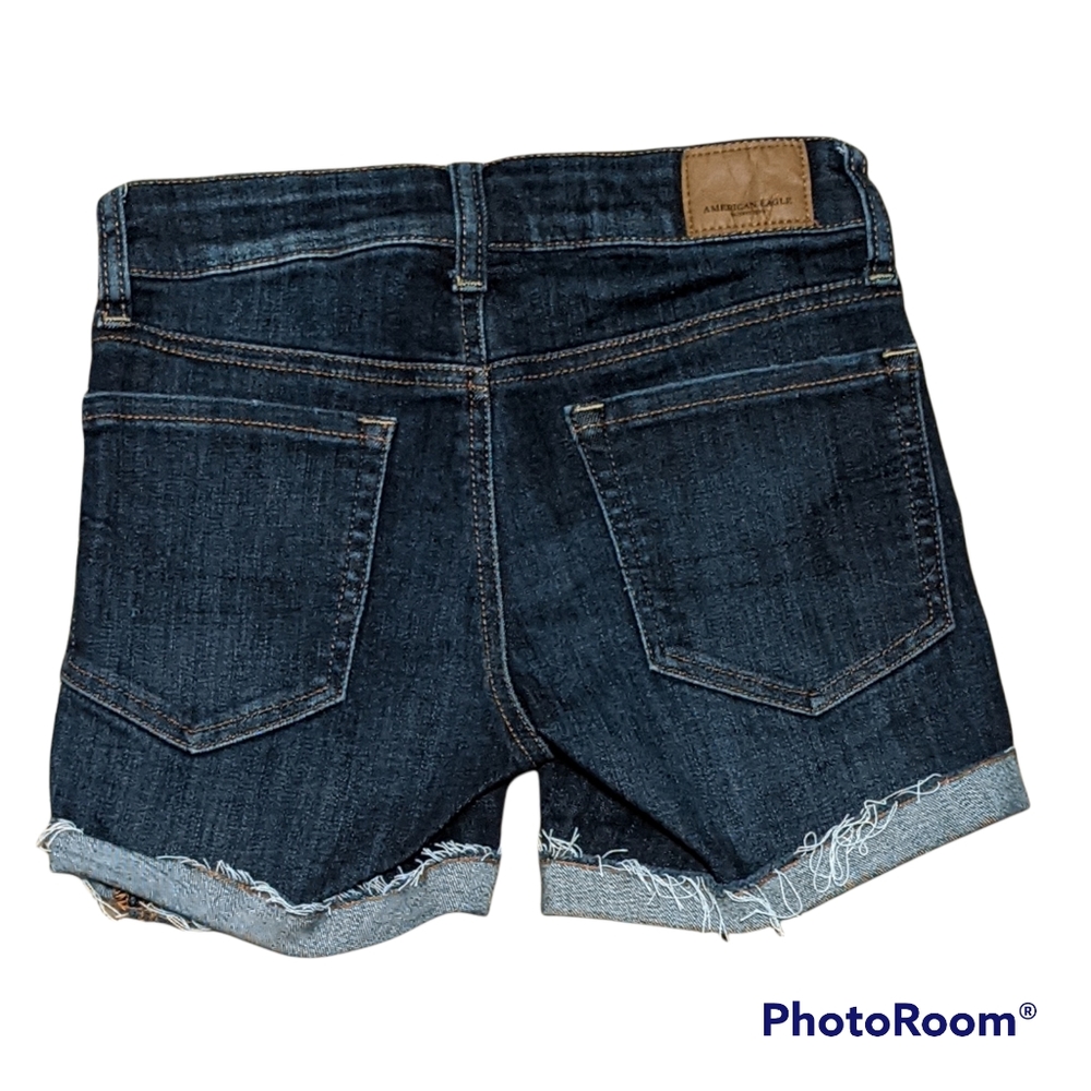 American Eagle denim cut off shorts 00 - Picture 2 of 9